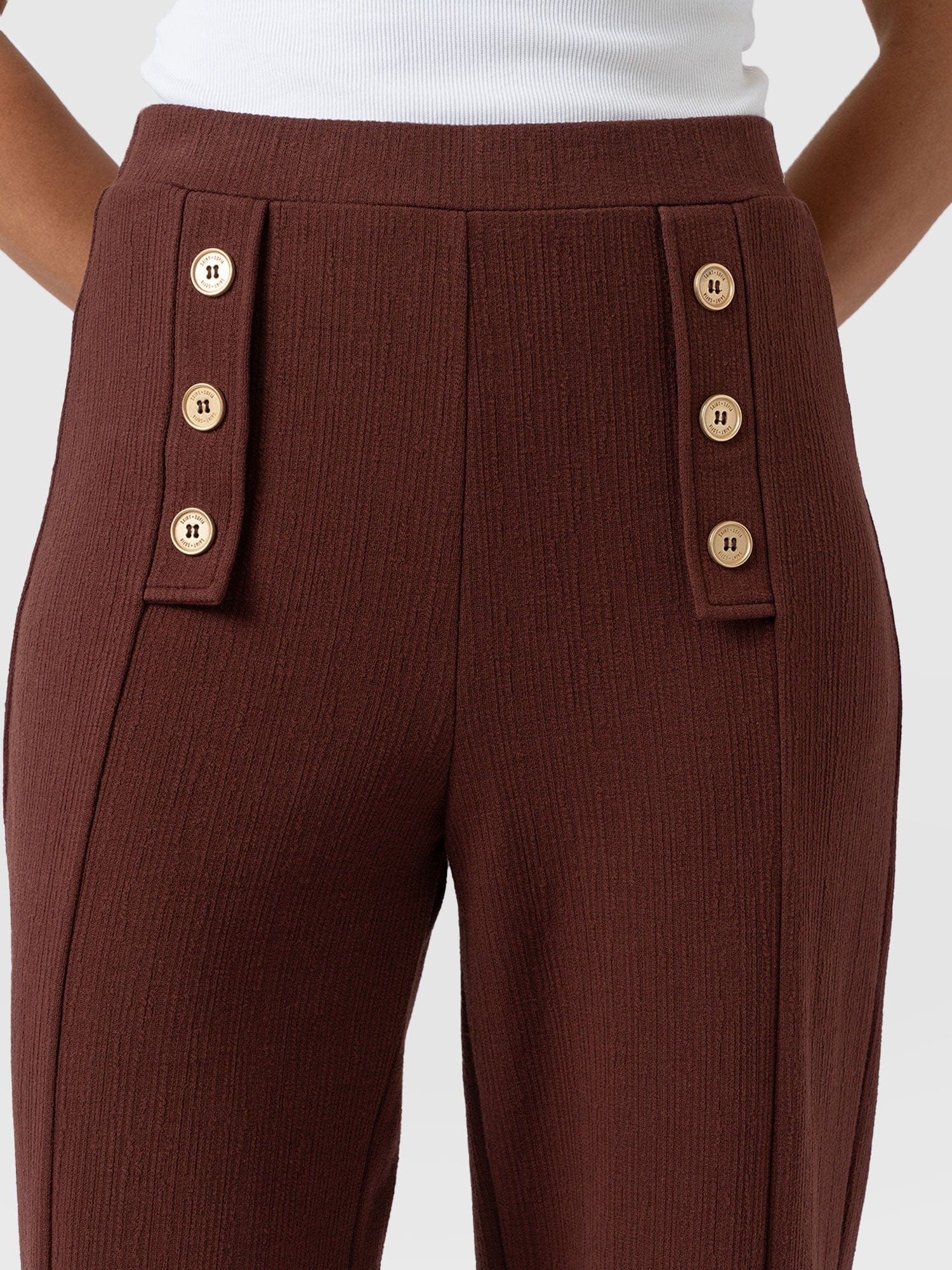 Chelsea Pant - Maroon Textured